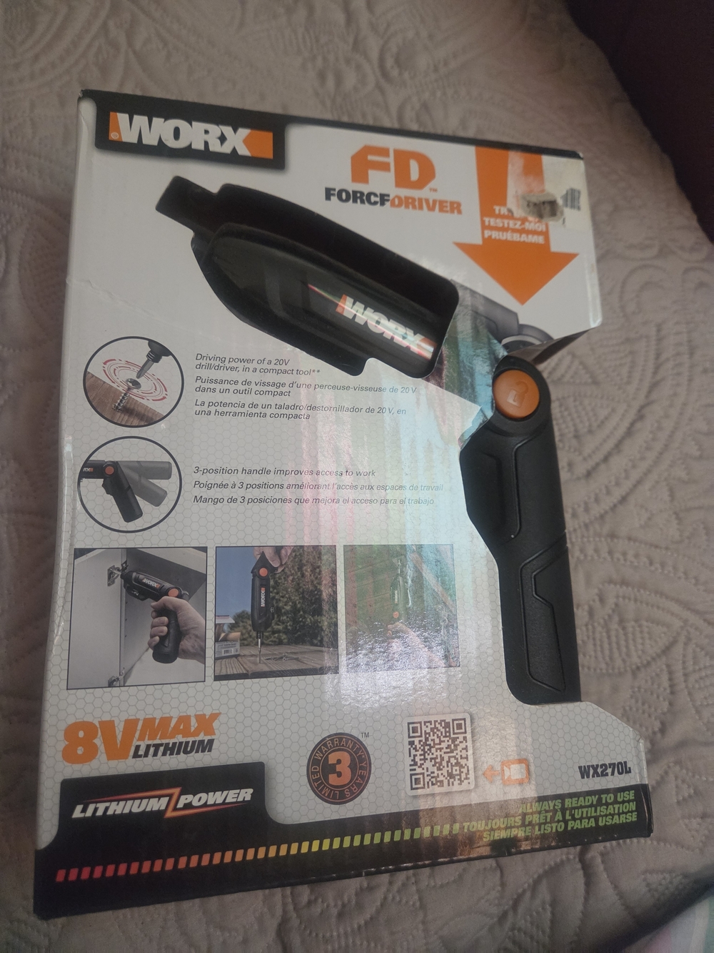 NWT WORX 8V Max Lithium Cordless SCREWDRIVER